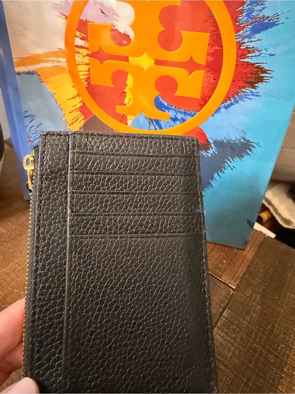 Tory Burch Britten Zip Card Case